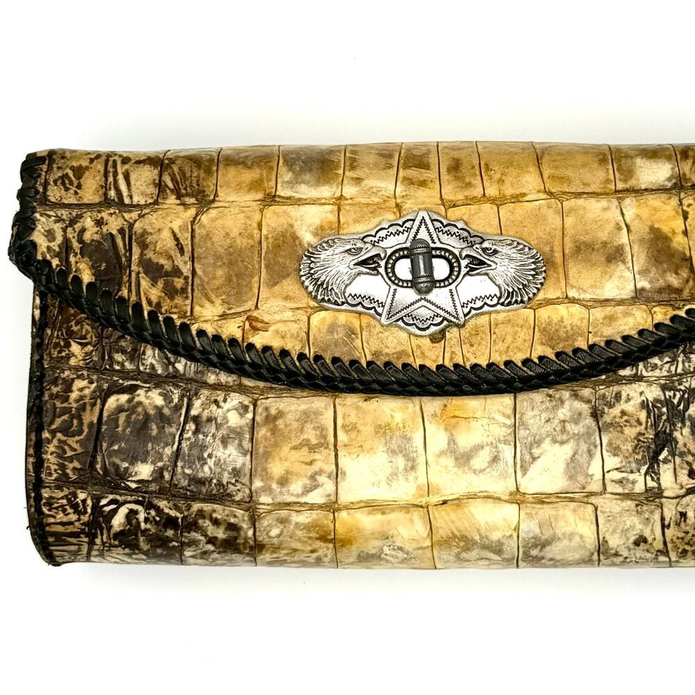 Crocodile Leather Clutch